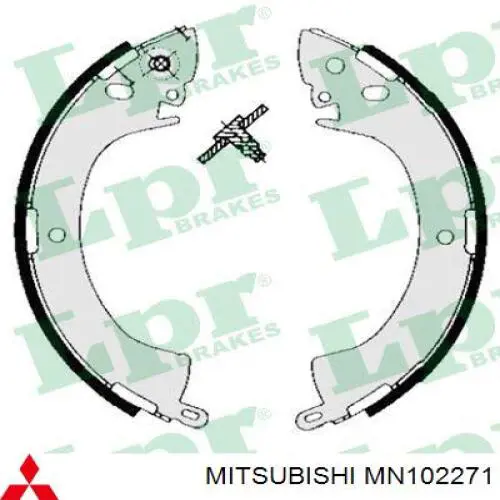 MN102271 Mitsubishi zapatas de frenos de tambor traseras
