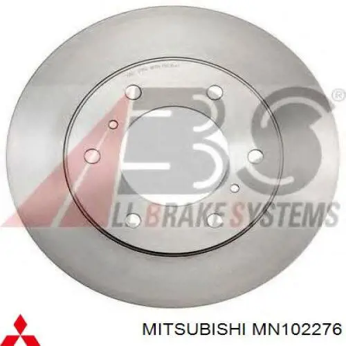 Disco de freno MN102276 Mitsubishi