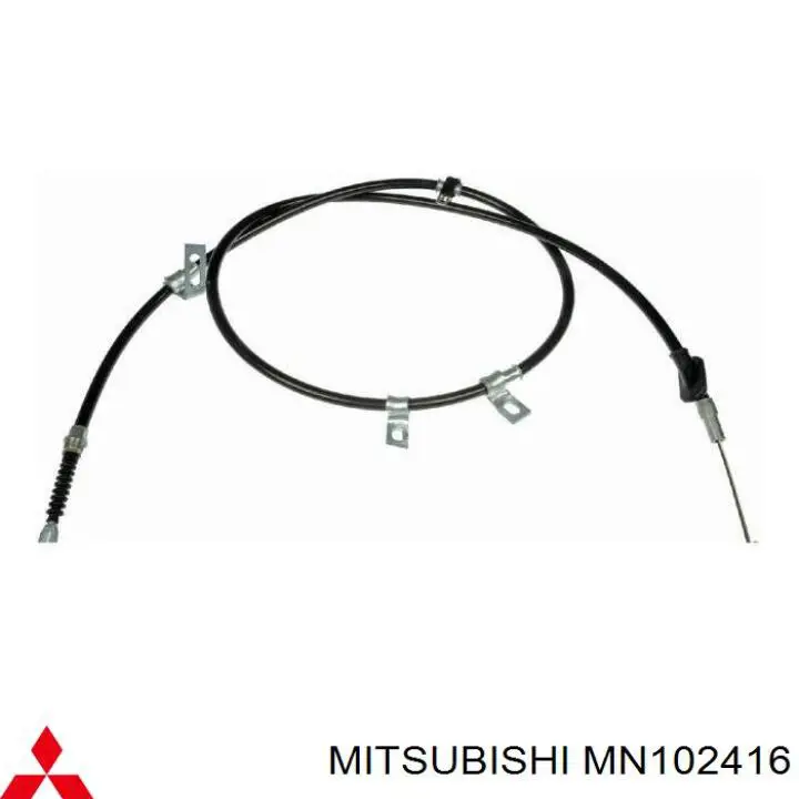 MN102416 Mitsubishi cable de freno de mano trasero izquierdo