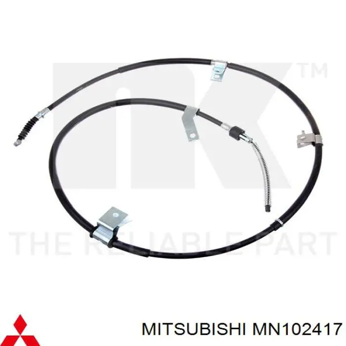 MN102417 Mitsubishi cable de freno de mano trasero derecho