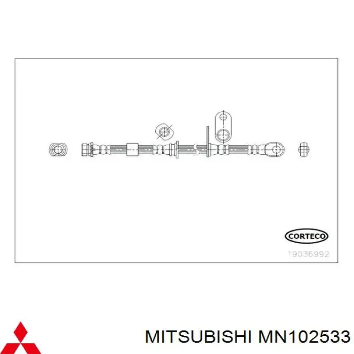 4650C129 Mitsubishi latiguillos de freno delantero izquierdo