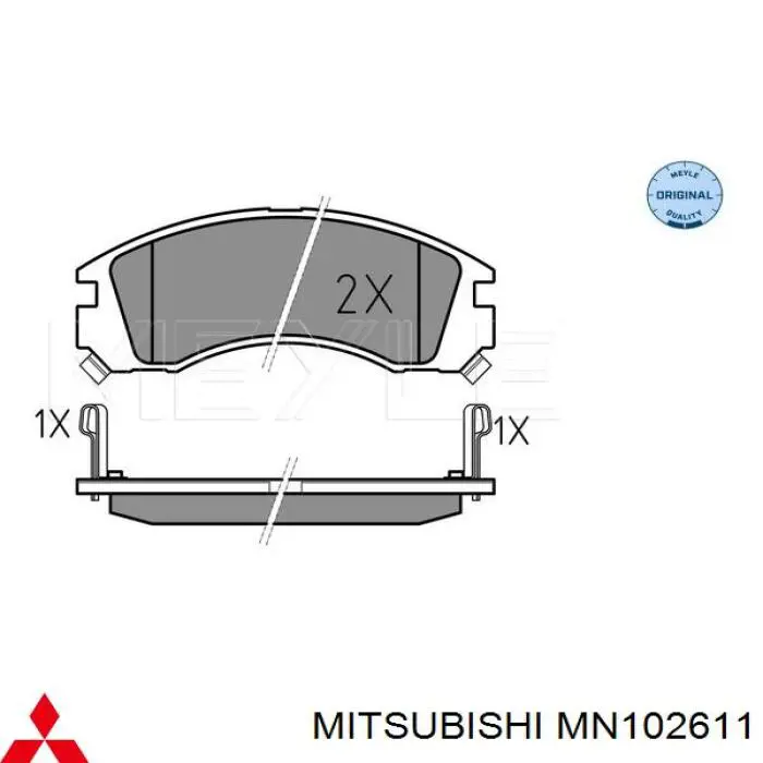 MN102611 Mitsubishi pastillas de freno delanteras