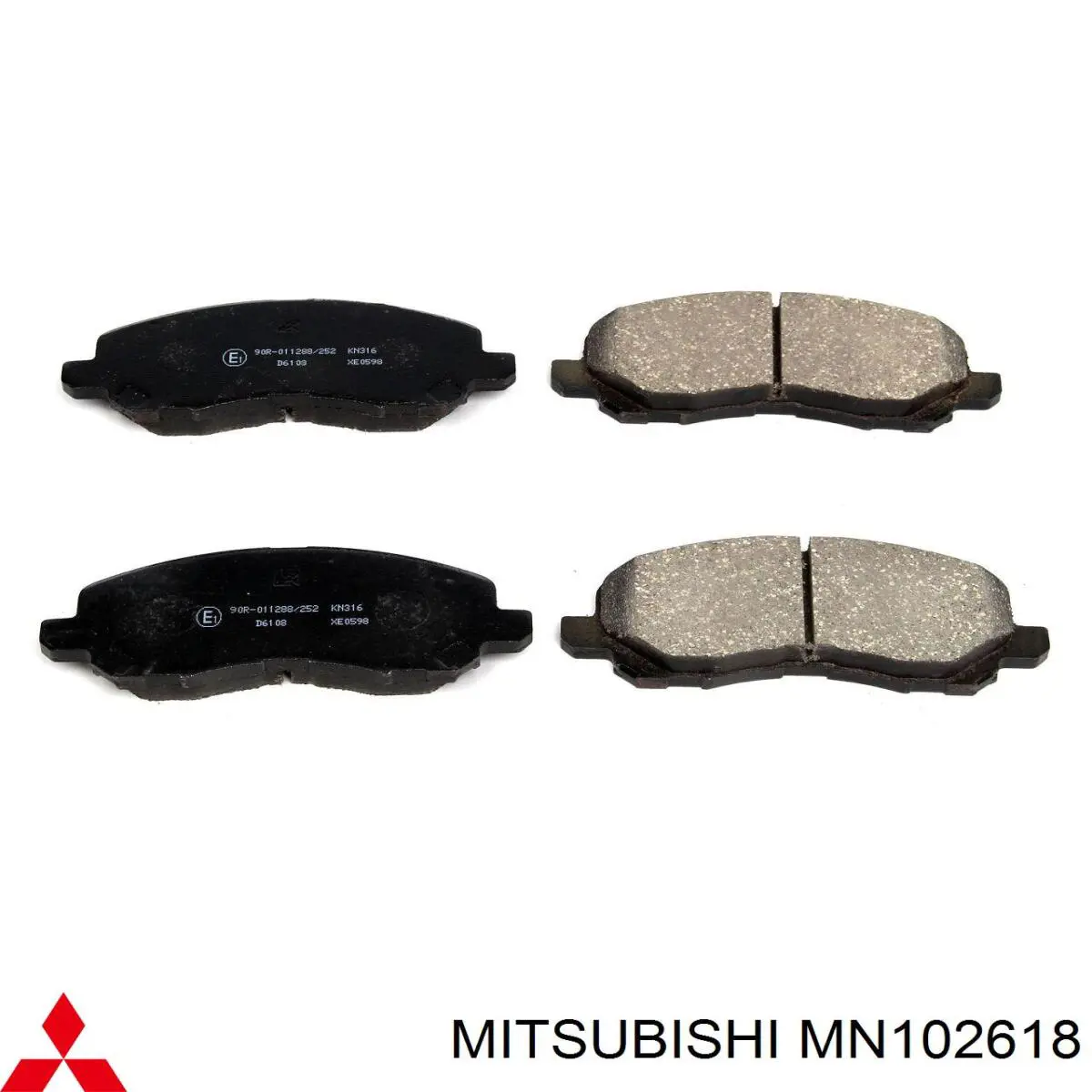 Pastillas de freno MN102618 Mitsubishi
