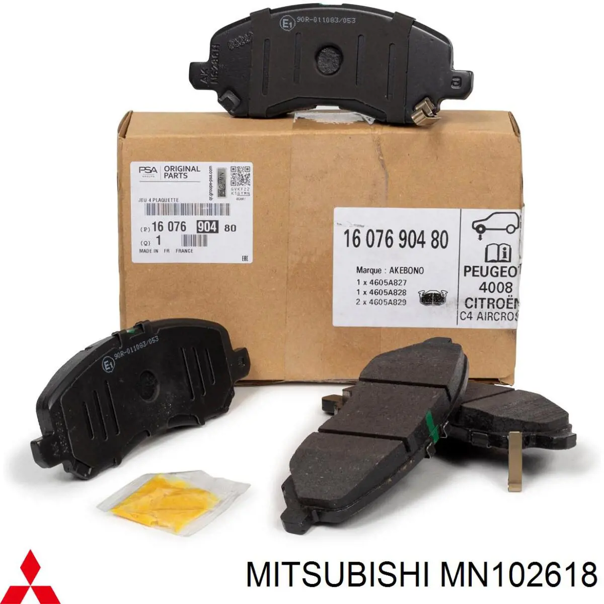 Comprar MN102618 Mitsubishi Pastillas delanteras de freno
