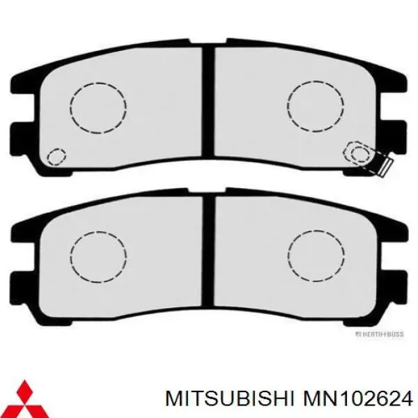 MN102624 Mitsubishi pastillas de freno traseras