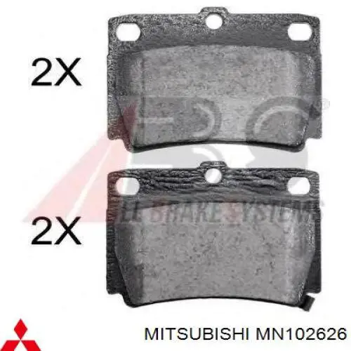 MN102626 Mitsubishi pastillas de freno traseras