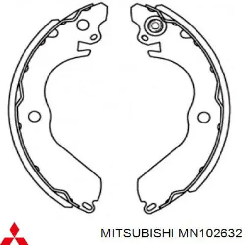 MN102632 Mitsubishi zapatas de frenos de tambor traseras