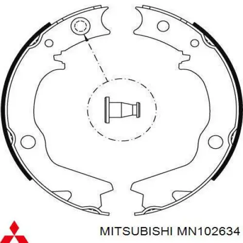 MN102634 Mitsubishi zapatas de frenos de tambor traseras