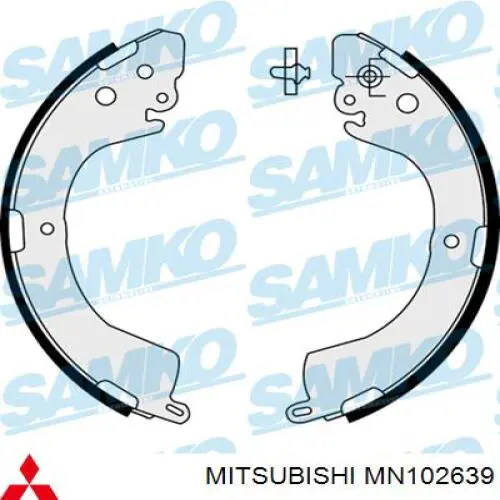 MN102639 Mitsubishi zapatas de frenos de tambor traseras