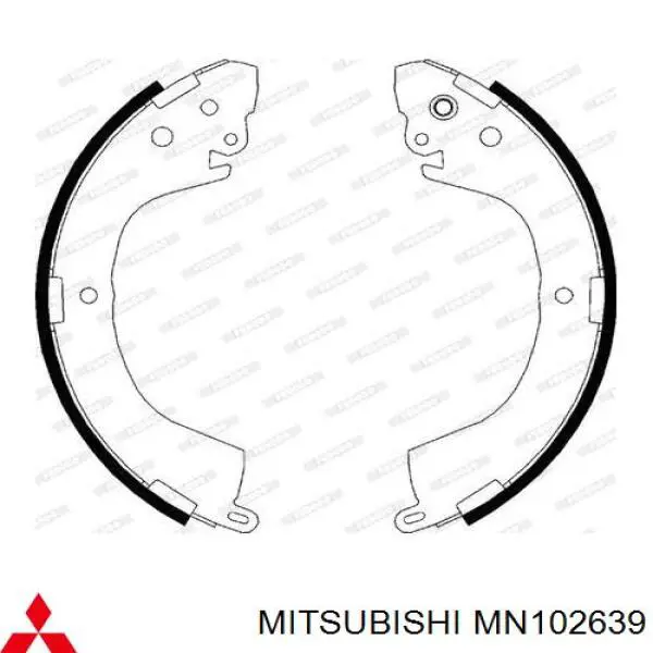 Zapatas de freno de tambor traseras Mitsubishi MN102639 precio, desde 43,12 EUR