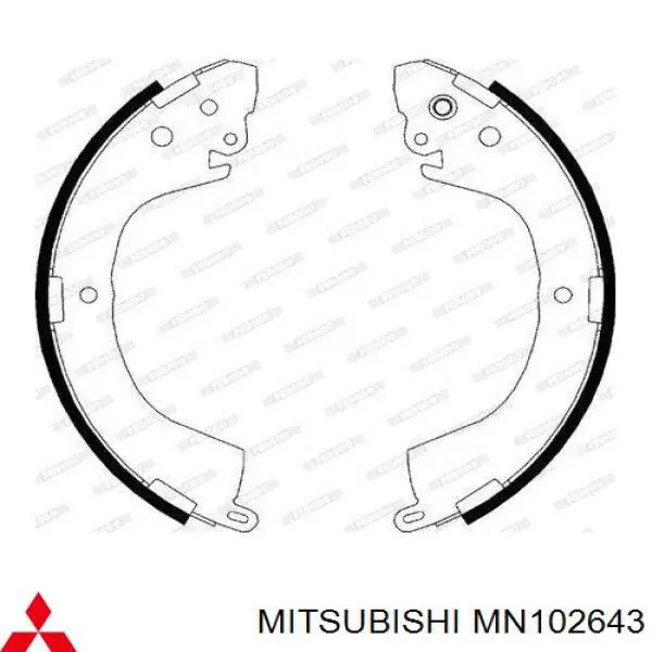 Zapatas de freno MN102643 Mitsubishi