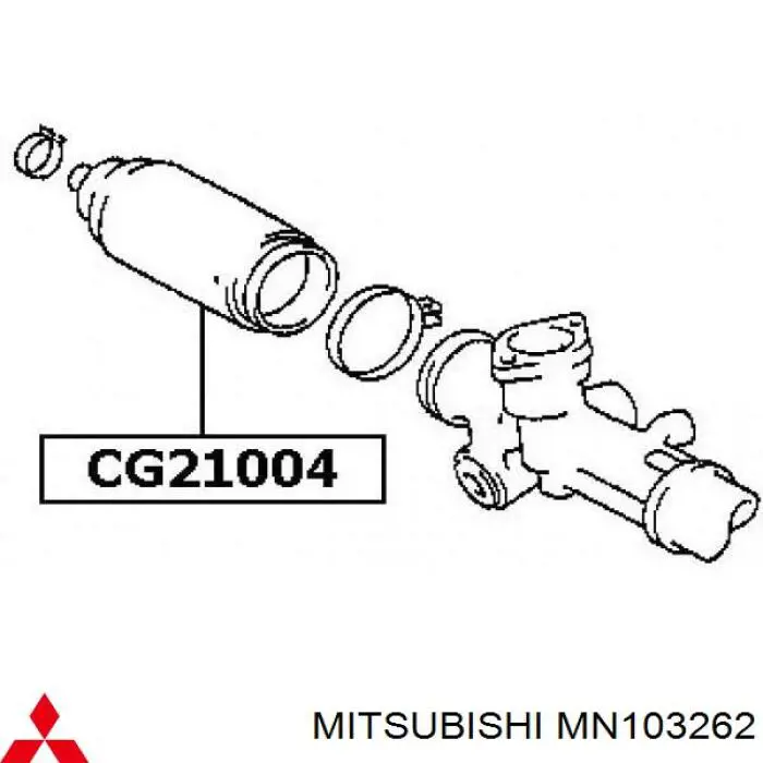 Comprar MN103262 Mitsubishi Guardapolvo de dirección izquierdo (cremallera)