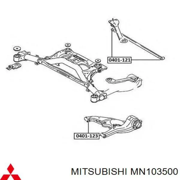 MN103500 Mitsubishi barra panhard, eje trasero