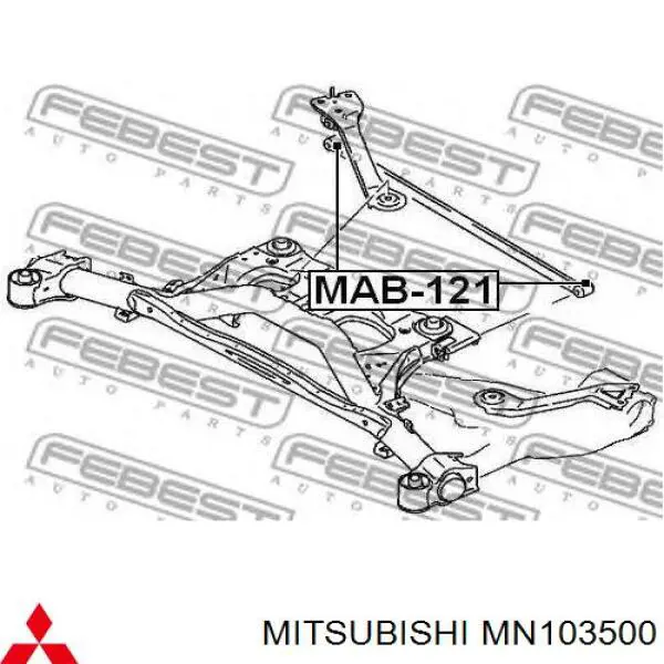 Barra transversal reactiva de la suspensión trasera Mitsubishi MN103500 precio, desde 90,80 EUR