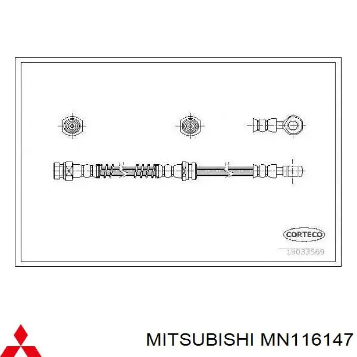 Latiguillos de freno delantero Mitsubishi MN116147 precio, desde 22,93 EUR