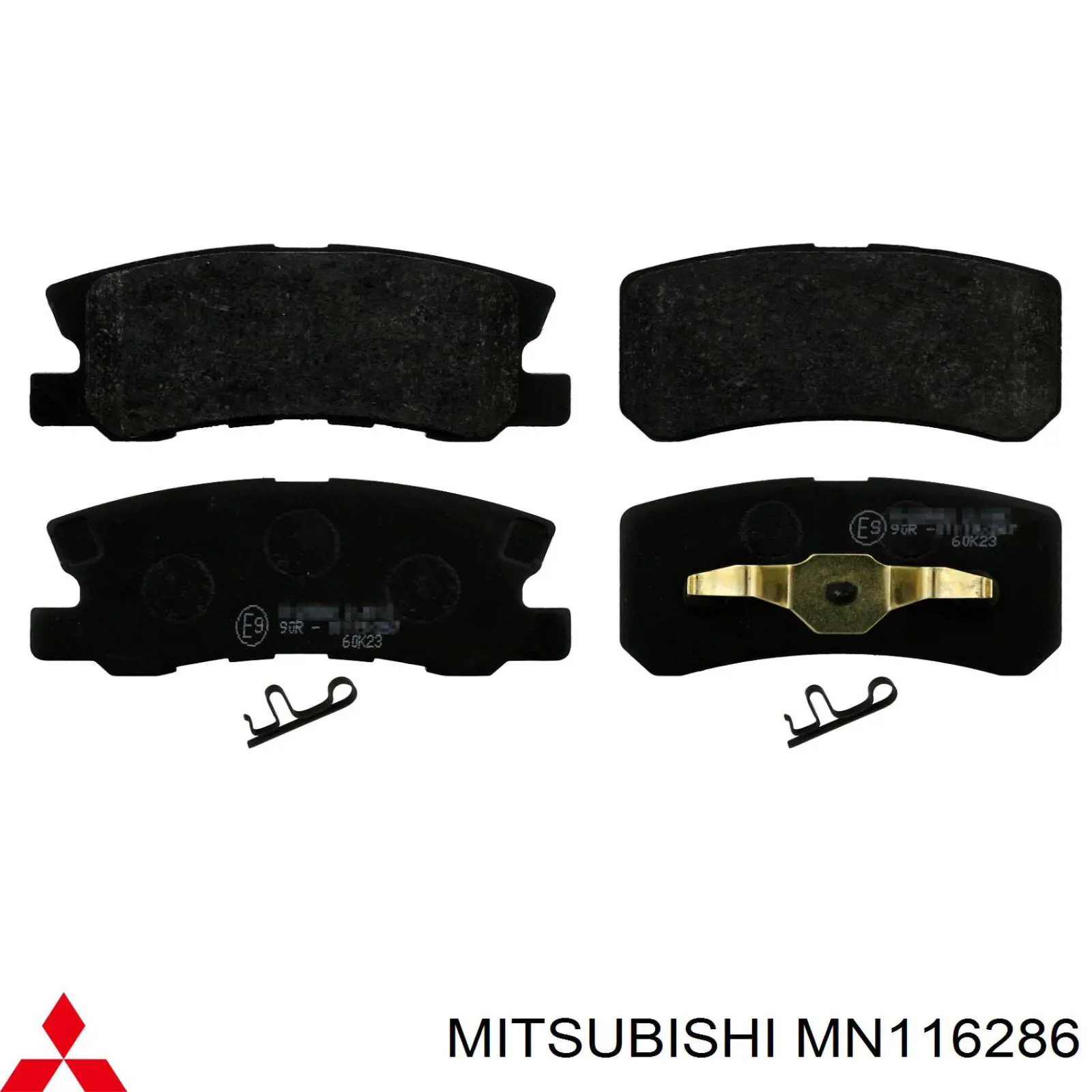 MN116286 Mitsubishi pastillas de freno traseras