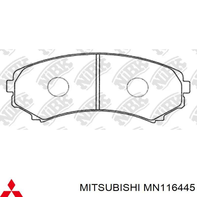 MN116445 Mitsubishi Pastillas delanteras