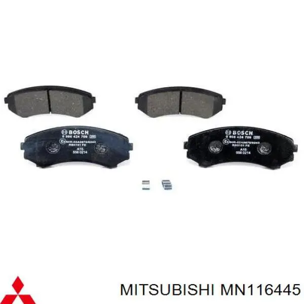 MN116445 Mitsubishi pastillas de freno delanteras