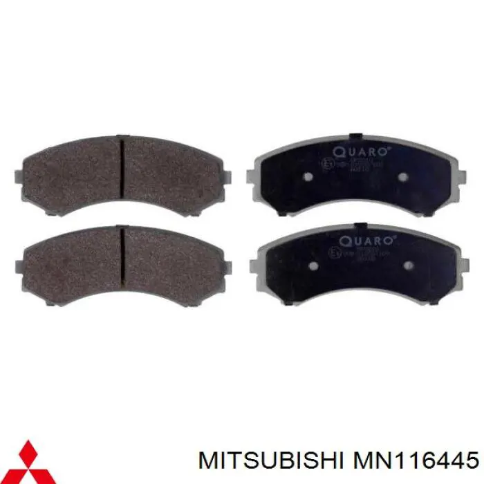 Comprar MN116445 Mitsubishi Pastillas delanteras de freno