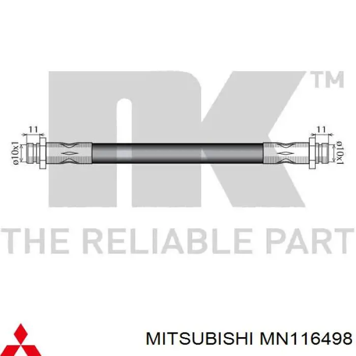 Latiguillos de freno delantero Mitsubishi MN116498 precio, desde 12,20 EUR