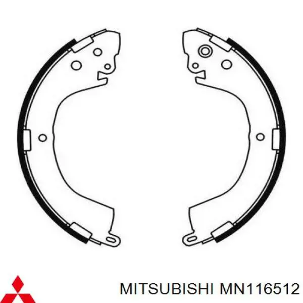 MN116512 Mitsubishi zapatas de frenos de tambor traseras