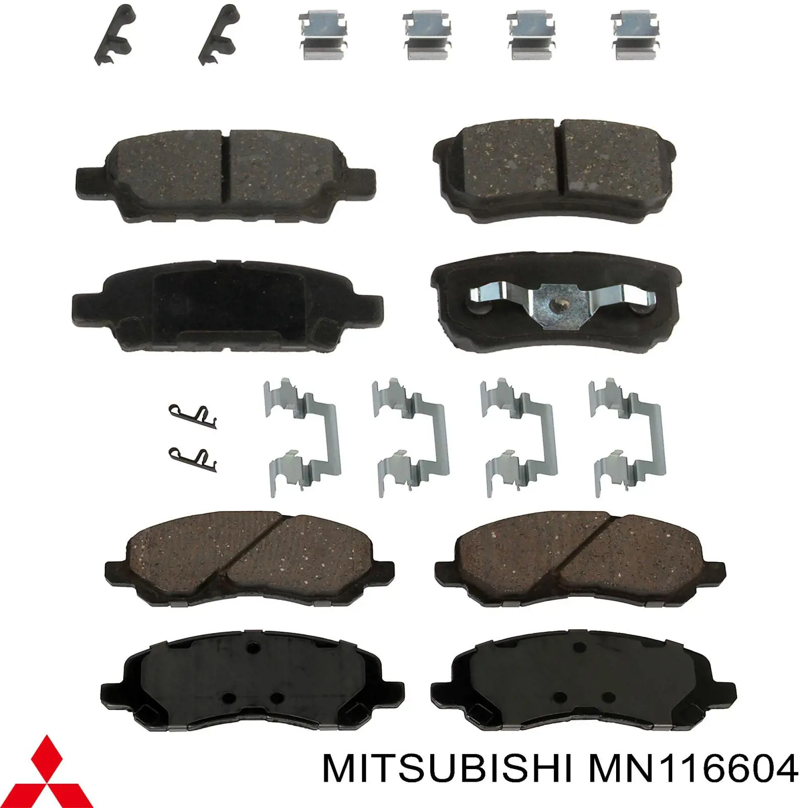 Pastillas freno delanteras Mitsubishi MN116604 precio, desde 23,67 EUR