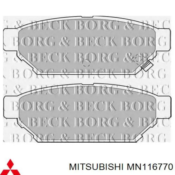 MN116770 Mitsubishi pastillas de freno traseras