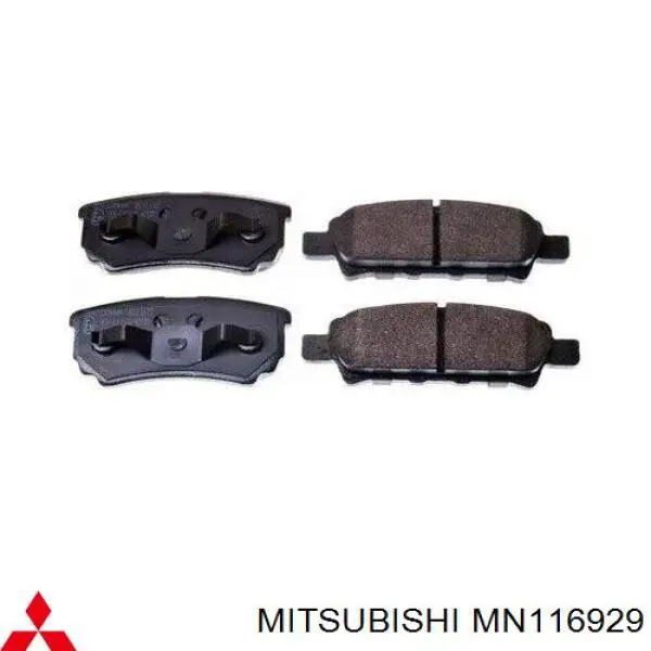 Comprar MN116929 Mitsubishi Pastillas de freno traseras