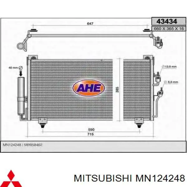 Aire acondicionado capacitor Mitsubishi MN124248 precio, desde 97,60 EUR