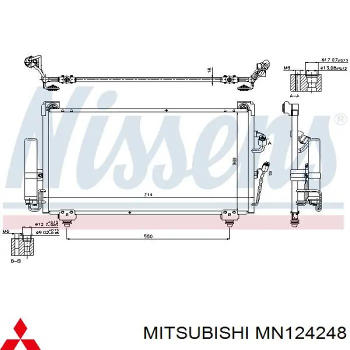 Comprar MN124248 Mitsubishi Condensador de aire acondicionado