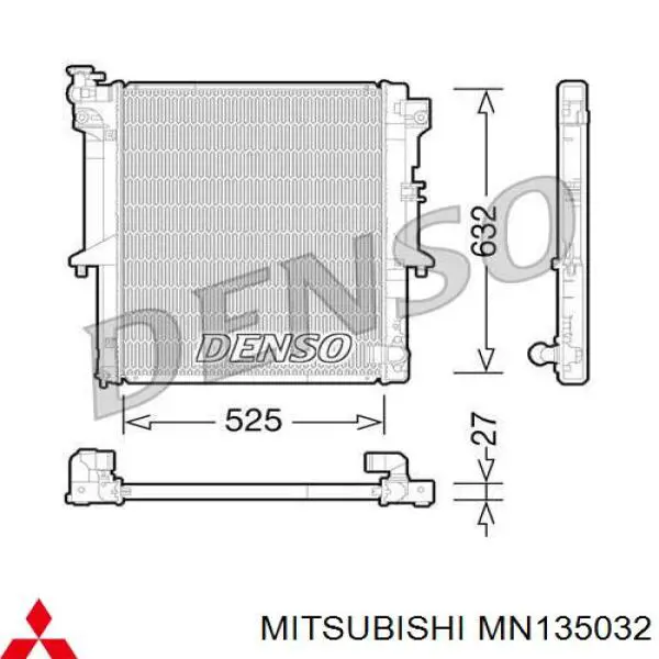 MN135032 Mitsubishi Refrigeración del motor