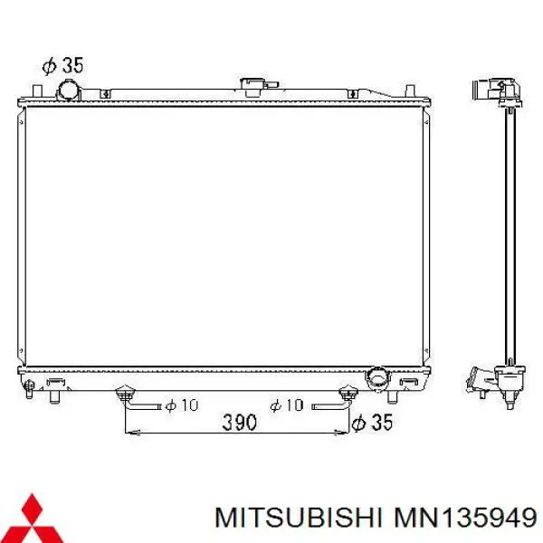 Comprar MN135949 Mitsubishi Radiador de auto