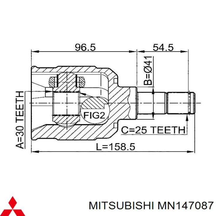 MN147087 Mitsubishi junta homocinética interior delantera