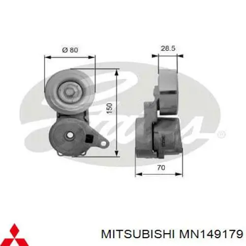 MN149179 Mitsubishi tensor de correa poli v