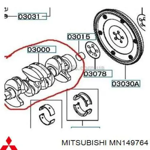 Cigüeñal del motor para Mitsubishi Lancer (CSW)