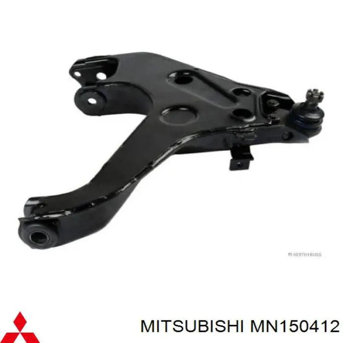 MN150412 Mitsubishi barra oscilante, suspensión de ruedas delantera, inferior derecha