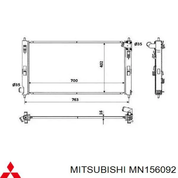 MN156092 Mitsubishi radiador