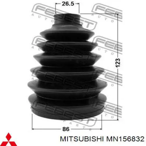 Fuelle, palier delantero exterior Mitsubishi MN156832 precio, desde 15,44 EUR