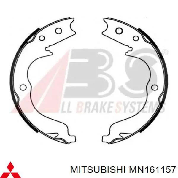 MN161157 Mitsubishi zapatas de freno de mano