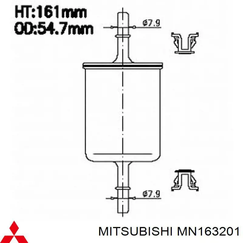 Comprar MN163201 Mitsubishi Filtro diesel