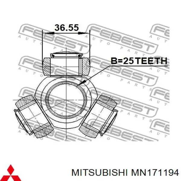 MN171194 Mitsubishi junta homocinética interior delantera derecha