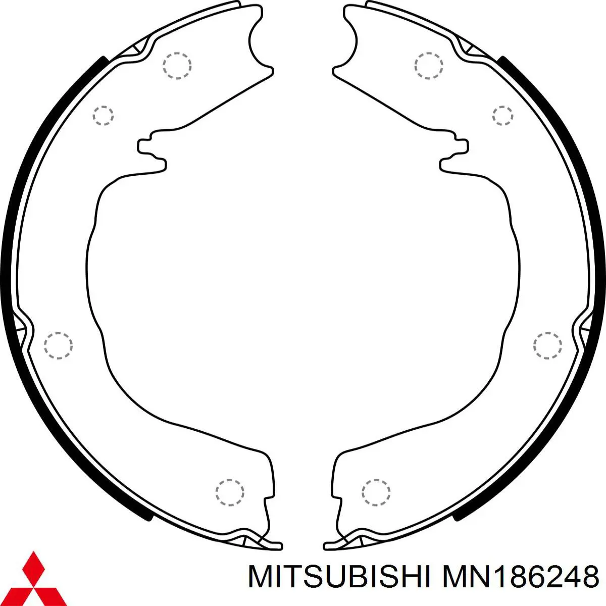 Zapatas de freno de mano MN186248 Mitsubishi