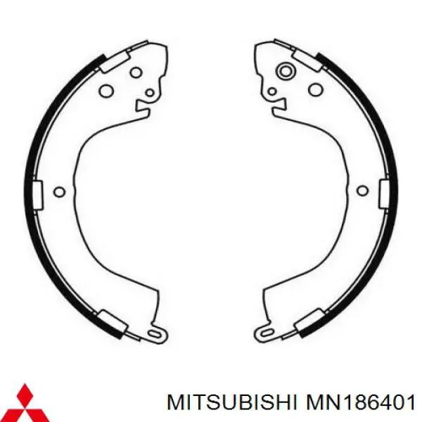 Zapatas de freno de tambor traseras Mitsubishi MN186401 precio, desde 43,12 EUR