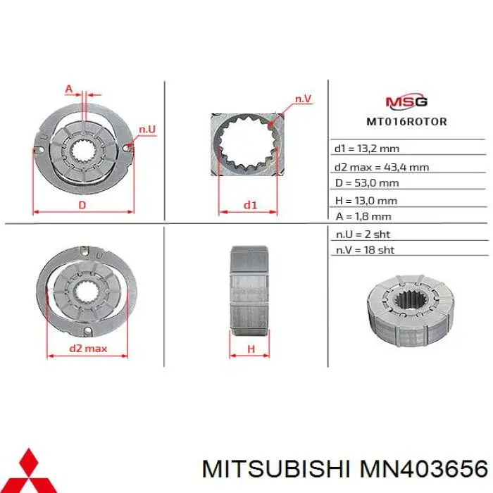 MN403656 Mitsubishi bomba hidráulica de dirección