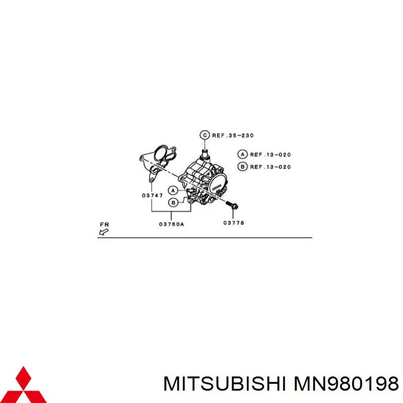 MN980198 Mitsubishi bomba de vacío