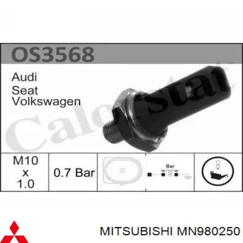 Comprar MN980250 Mitsubishi Sensor de presión de aceite