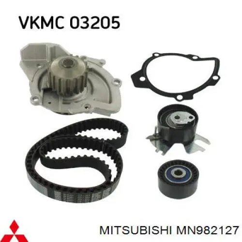 Polea correa distribución Mitsubishi MN982127 precio, desde 15,93 EUR
