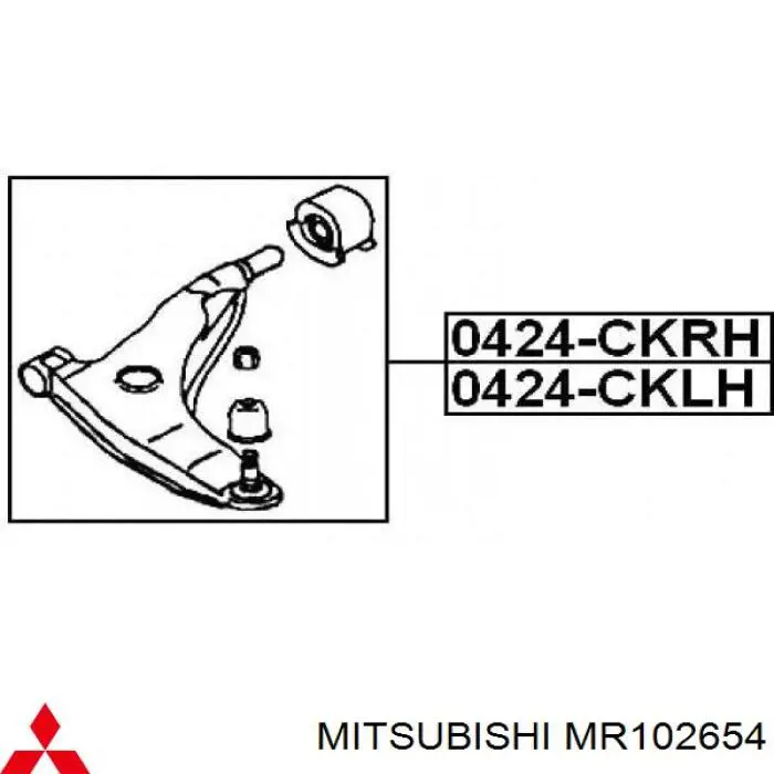 Silentblock de brazo de suspensión Mitsubishi MR102654 precio, desde 9,29 EUR