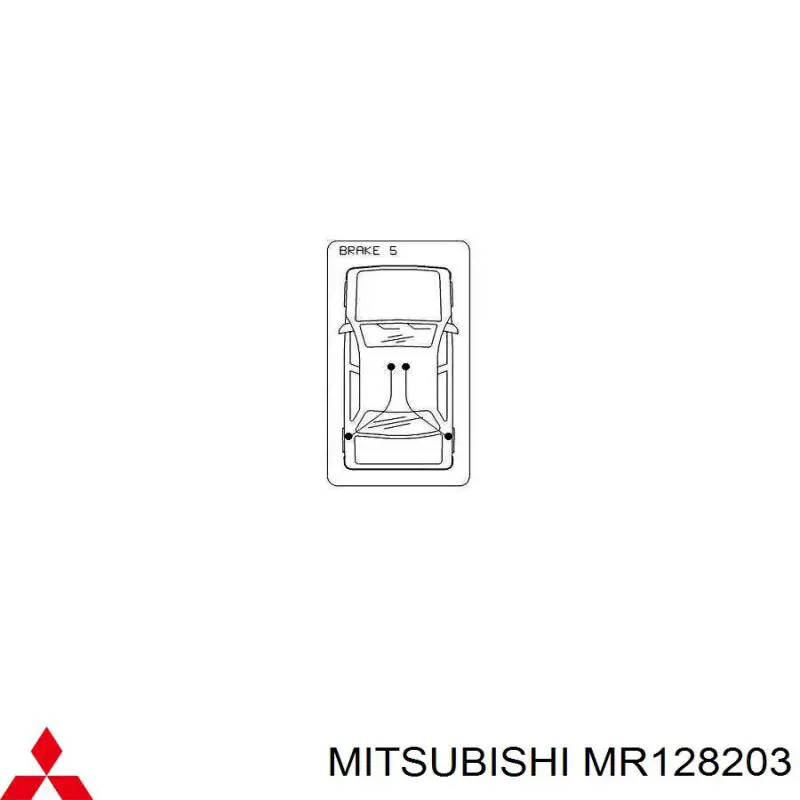 MR128203 Mitsubishi cable de freno de mano trasero izquierdo