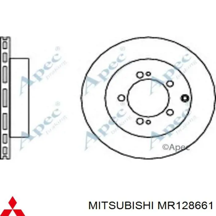 Disco de freno trasero MITSUBISHI MR128661